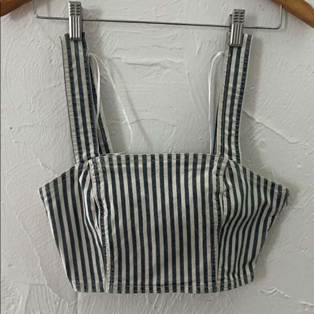 Zara Black and White Striped Tank Top